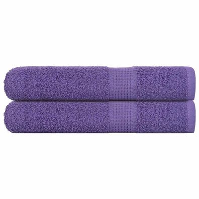 vidaXL Handtücher 2 Stk. Lila 100x200 cm 360 g/m² 100% Baumwolle