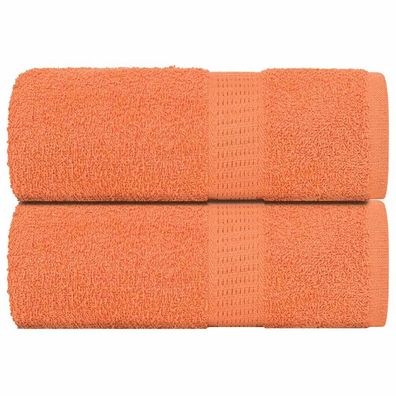 vidaXL Gästetücher 2 Stk. Orange 30x50 cm 360 g/m² 100% Baumwolle