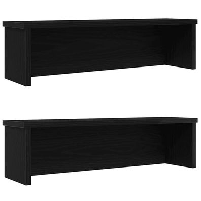 vidaXL Küchenregale Stapelbar 2 Stk. Schwarz 50x15x16 cm