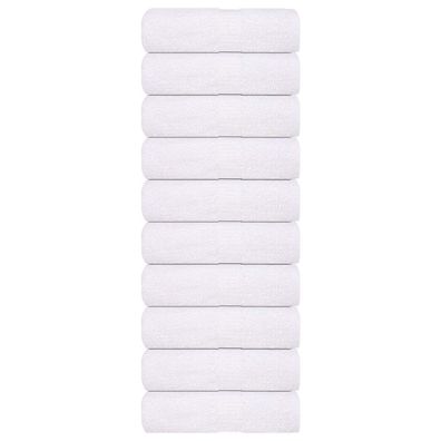 vidaXL Waschlappen 10 Stk. Weiß 15x21 cm 360 g/m² 100% Baumwolle