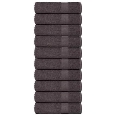 vidaXL Duschtücher 10 Stk. Anthrazit 70x140 cm 360 g/m² 100% Baumwolle