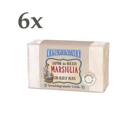 I Provenzali Wäscheseife Marsiglia mit Olivenöl 6x 300 g