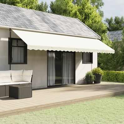 vidaXL Markisenvolant Creme Gestreift 6 m
