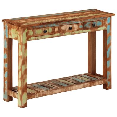 vidaXL Konsolentisch 110x30x76 cm Altholz Massiv