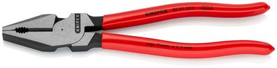 KNIPEX 02 01 225 SB Kraft-Kombizange mit Kunststoff überzogen schwarz atramentiert 22