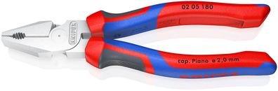 KNIPEX 02 05 180 Kraft-Kombizange mit Comfort-Griffen verchromt 184 mm
