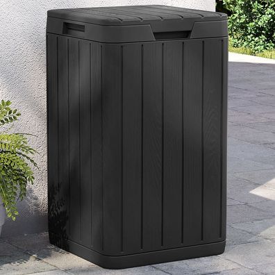 vidaXL Outdoor-Mülltonne Anthrazit 38x38x65 cm PP