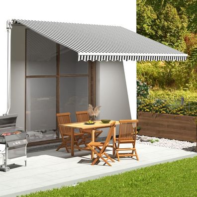 vidaXL Markisenbespannung Anthrazit und Weiß 4,5x3 m