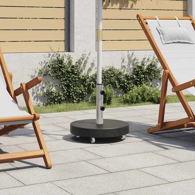 vidaXL Sonnenschirmständer Granit 30 kg Rund Schwarz