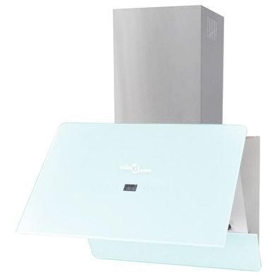 vidaXL Abzughaube Dunstabzug Hartglas Weiß 600 mm