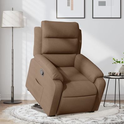 vidaXL Relaxsessel mit Aufstehhilfe Braun Stoff