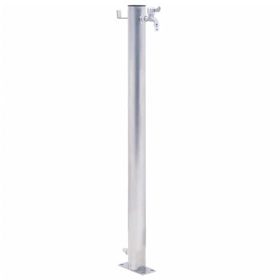 vidaXL Wassersäule für den Garten 100 cm Edelstahl Rund
