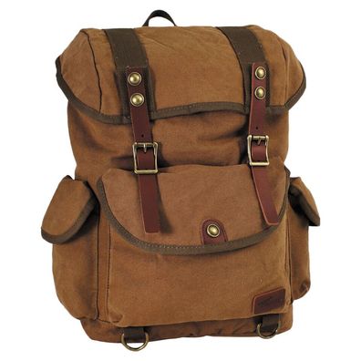 NEU Pure Trash Rucksack Canvas braun für Camping Outdoor Survival Bushcrafting