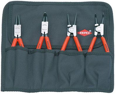 KNIPEX Zangensatz Sicherungsringzangen für Innen- Rolltasche mit