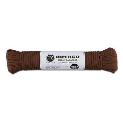 NEU Rothco Paracord braun Seil 5mm 30m für Camping Outdoor Survival Bushcrafting