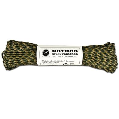 NEU Rothco Paracord camo Seil 5mm 30m für Camping Outdoor Survival Bushcraft
