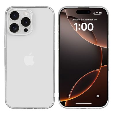 doupi Ultra Slim Case iPhone 16 Pro Max TPU Clear Schutz Hülle Skin Cover Transparent