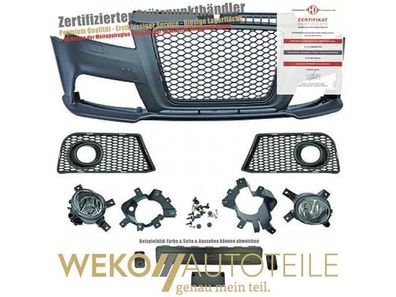 Stoßstange vorne Wabengrill Schwarz passt für Audi A3 8P 8PA ab 08-12 kein RS3