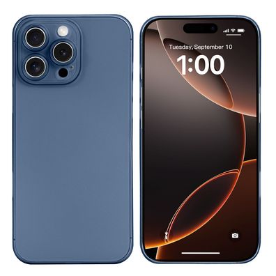 doupi Ultra Slim Case iPhone 16 Pro Max Fein Matt Clear Schutz Hülle Skin Cover Blau