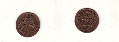 3 Pfennig Billon Münze Sachsen-Weimar-Eisenach 1763 FS (105492)