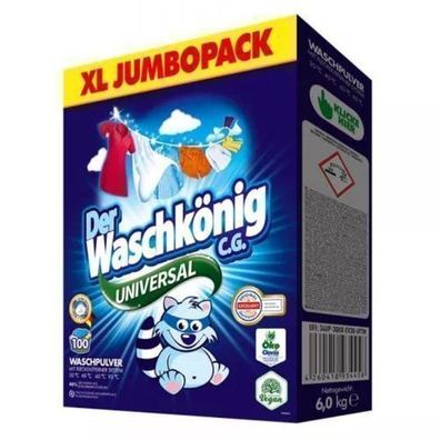 Der Waschkonig Universal Waschpulver 6 kg - Made in Germany