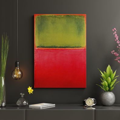 Mark Rothko - Grün, Rot und Orange Leinwand Reproduktion, Abstrakte Kunst Art