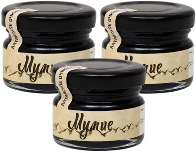 Mumijo Shilajit Harz Altai 3 x 30 g gereinigt Fulvinsäure Huminsäure Mineralien