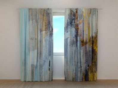 Fotogardine helle Farbtextur, Fotovorhang mit Motiv, Fotodruck, Maßanfertigung