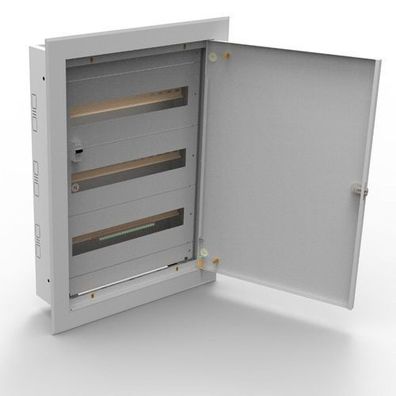 Doktorvolt Verteilerkasten Unterputz Sicherungskasten aus Metall 54 Module 3-reihig