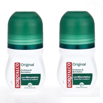 Borotalco Roberts deo roll-on Original 2x 50ml ohne Alkohol deoroller