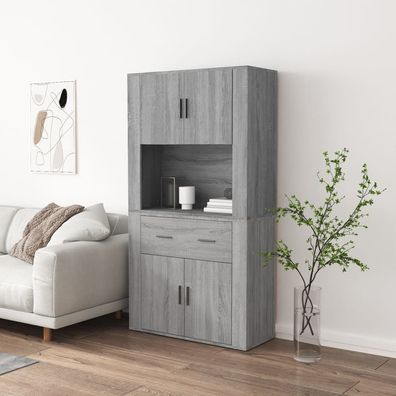 vidaXL Highboard Grau Sonoma Holzwerkstoff