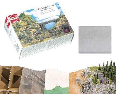 Busch 7192 Geländemörtel grau Spachtelmasse fein Geländegestaltung 500g