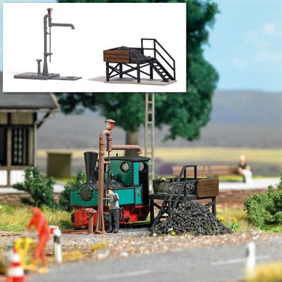 Busch H0 12378 Klein-Bekohlungsanlage mit Wasserkran Ausgestaltungs-Bausatz