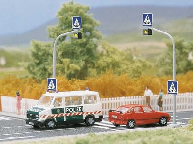 Busch H0 5916 Fußgängerüberweg mit Ampeln Blinkschaltung & Zebrasstreifen 1:87