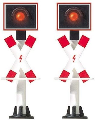 Busch Spur N 5951 Andreaskreuz Warnblinker Ergänzung-Set ohne Schaltung 1:160