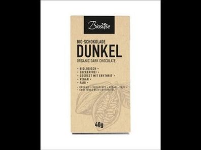 Biosüße 6x Biosüße Bio-Schokolade Dunkel (zartbitter) Tafel 40g 40g