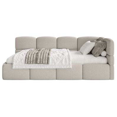 Selsey Cloudy - Jugendbett 90x200, rechts, Bouclé Greige