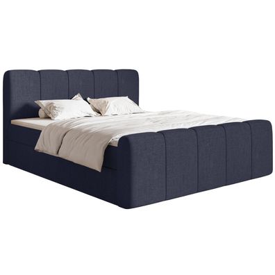 Selsey Cloudy II - Boxspringbett 140x200 cm, mit Bettkästen und Topper, Chenille Mari