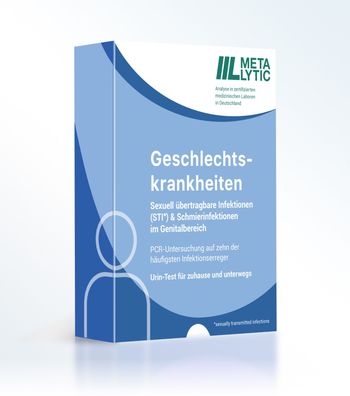 STI XL Test auf Geschlechtskrankheiten (Chlamydien, Tripper, insges. 10 Erreger)