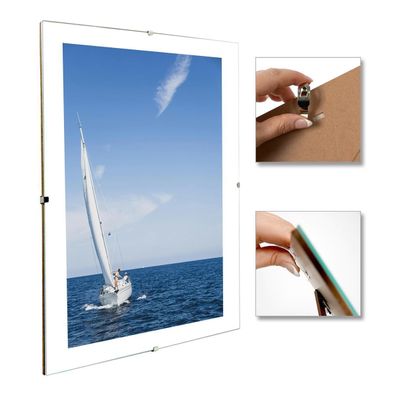 Rahmenloser Bilderrahmen Glas/Acryl – Cliprahmen in vielen Größen & Varianten