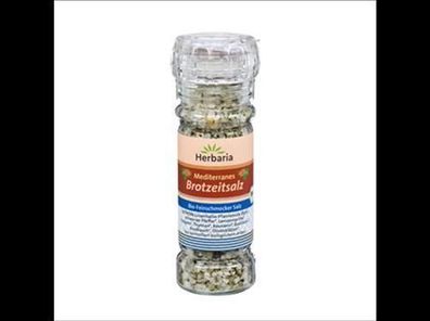 Herbaria 6x Mediterranes Brotzeitsalz bio Mühle 80g