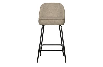 BePureHome - Barhocker Vogue aus Boucle-Stoff 65 cm, Beige