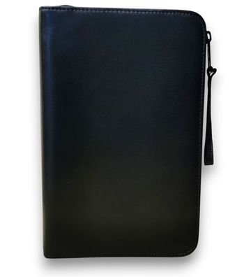 Succes Nappa Standard Schwarz A6 Organizer ZIP Agenda Nappaleder 20mm Ringe PT243N02