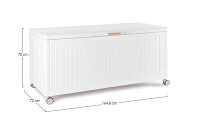 Bizzotto - Gartentruhe Ocean aus Aluminium, Weiß