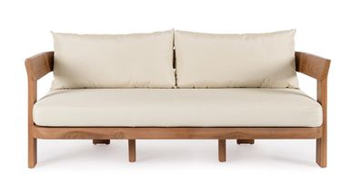 Bizzotto - Gartensofa Evora aus Teakholz, Natur