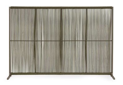 Bizzotto - Paravent Paxson aus Aluminium 180 cm, Olive