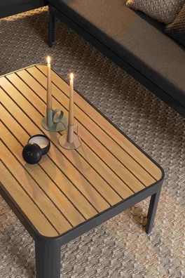 Bizzotto - Gartenlounge Narelle aus Aluminium, Anthrazit