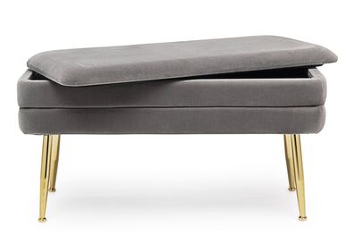 Bizzotto - Bank Pavlina aus Samt 80 cm, Grau