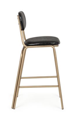 Bizzotto - Barhocker Addy aus Kunstleder, Schwarz