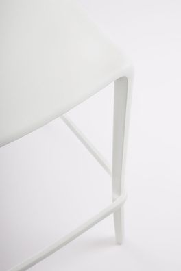 Bizzotto - Barhocker Chloris 4er-Set aus Kunststoff, Weiß